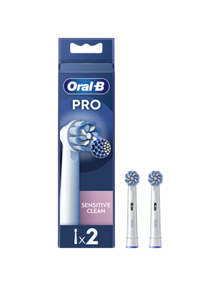 Attēls no Oral-B | Replaceable toothbrush heads | EB60X-2 Sensitive Clean Pro | Heads | For adults | Number of brush heads included 2 | White