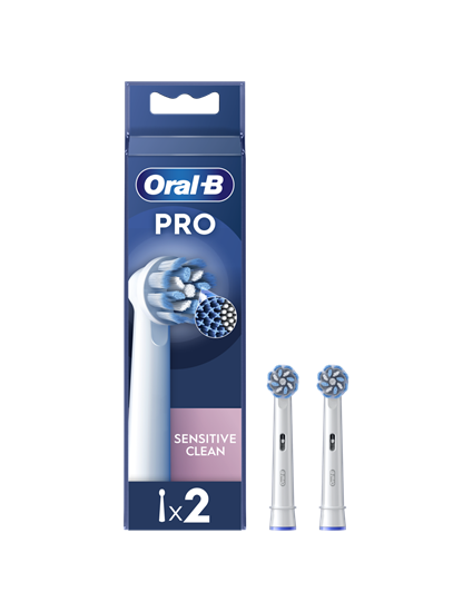 Picture of Oral-B | Replaceable toothbrush heads | EB60X-2 Sensitive Clean Pro | Heads | For adults | Number of brush heads included 2 | White