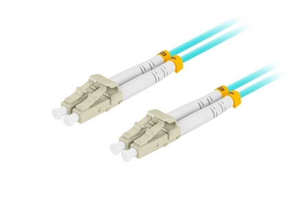 Picture of Patchcord światłowodowy mm lc/upc-lc/upc duplex 3.0mm om3 50/125 0.5m aqua