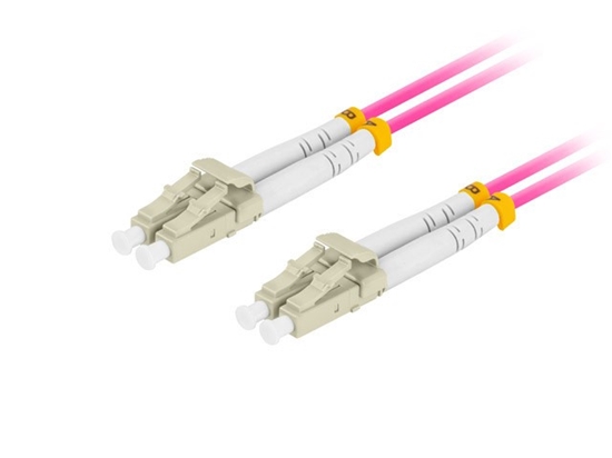 Picture of Patchcord światłowodowy mm lc/upc-lc/upc duplex 3.0mm om4 50/125 0.5m fioletowy