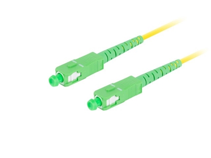 Picture of Patchcord światłowodowy sm sc/apc-sc/apc simplex 3.0mm lszh g657a1 0.5m żółty