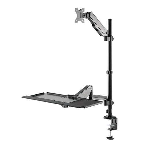 Picture of NEOMOUNTS DESK MOUNTED SIT-STAND WORKSTATION (SCREEN, KEYBOARD & MOUSE)