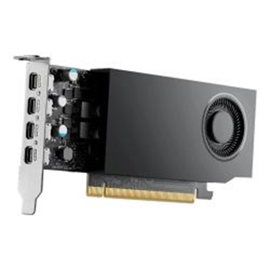 Picture of PNY NVIDIA A1000 8GB GDDR6 128-bit, Low Profile, PCIe 4.0 x8, Single slot, 4 x Mini DisplayPort 1.4a, 50W, LP bracket, 4 x mDP to DP adapter, retial