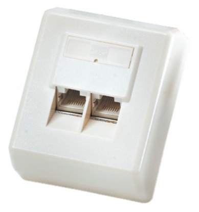 Изображение ROLINE Surface Mount Wall Jack, Cat.5e, unshielded white