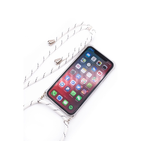 Picture of Samsung A10s Case with rope White Stripes Transparent