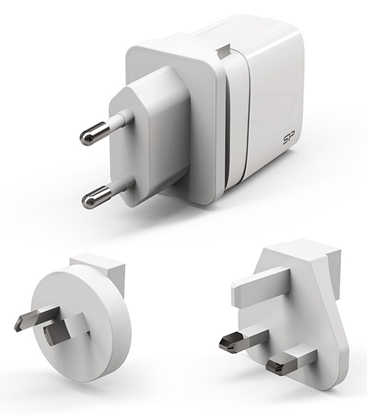 Attēls no Silicon Power travel adapter USB/USB-C QM16 20W, white