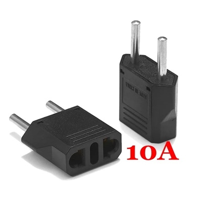 Picture of CP CNUS Strāvas ligzdas spraudņa adapters pāreja no USA / CN 2-pin uz Euro 2pin Melna