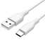 Picture of DCO Durable TPE Universāls USB uz USB-C (Type-C) Datu un ātrās 2.4A Uzlādes Kabelis 1m Balts