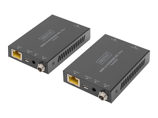 Picture of DIGITUS HDMI 2.0 Extender Set 70m 4K/60Hz 18Gbps HDCP 2.2 HDR PoC