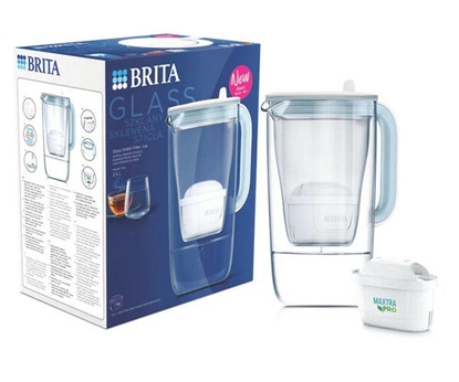 Attēls no Dzbanek filtrujący Brita Glass 2,5L niebieski + 1 wkład Maxtra Pro Pure Performance