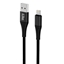 Изображение iLike CCI01 Izturīgs TPE USB uz Lightning iPhone & iPad Ātrs 3.1A Uzlādes Kabelis 1m Melns