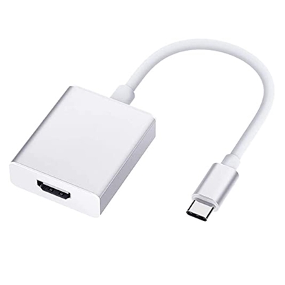 Attēls no iLike HD2 USB-C Spraudnis uz HDMI 4K Ligzdas Audio un Video Kabelis Adapteris 10cm - Konvertors Balts (OEM)