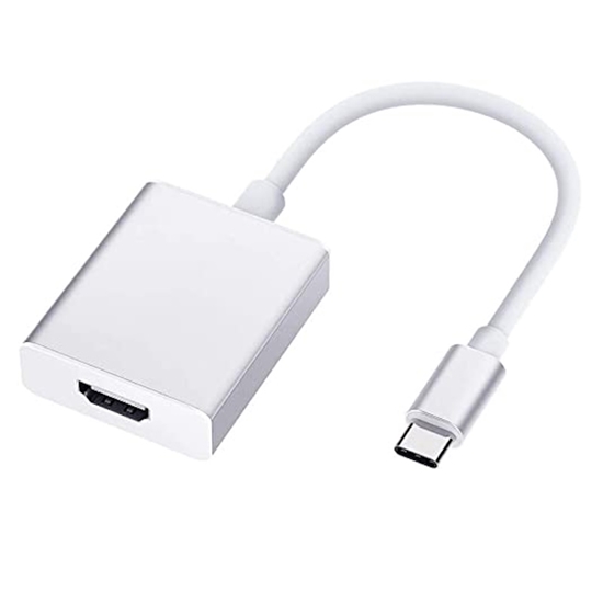 Picture of iLike HD2 USB-C Spraudnis uz HDMI 4K Ligzdas Audio un Video Kabelis Adapteris 10cm - Konvertors Balts (OEM)