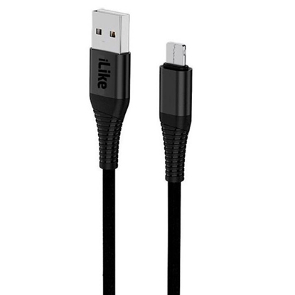 Attēls no iLike ICM01 Izturīgs TPE USB uz Micro USB Universālais Lādētāja Kabelis 1m Melns