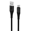 Attēls no iLike ICT01 Izturīgs TPE USB uz USB-C (Type-C) Universāls Ātrs 3.1A Uzlādes kabelis 1m Melns