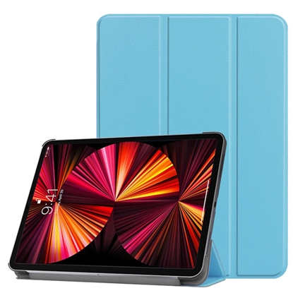 Picture of iLike Tri-Fold Plāns Eko-Ādas Statīva Maks Apple iPad 10.2'' (2021) 9th Gen / iPad 10.2'' 7th Gen Debesu zila