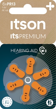 Picture of itson itsPREMIUM hearing aid battery PR13IT/6RM