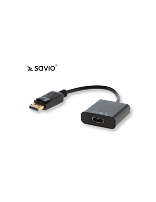 Attēls no Kabeļa adapteris Savio CL-55|B DisplayPort (Male) 