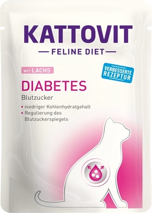 Picture of KATTOVIT Feline Diet Diabetes Salmon - wet cat food - 85g