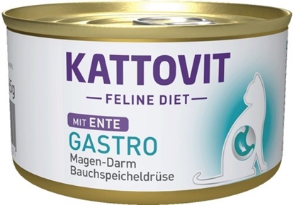 Attēls no KATTOVIT Feline Diet Gastro Duck - wet cat food - 185g