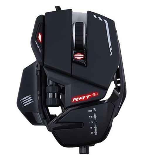 Изображение Pelė Mad Catz R.A.T. 6+ kompiuterio pelė Dešinės rankos USB A tipo Optinis 12000 DPI