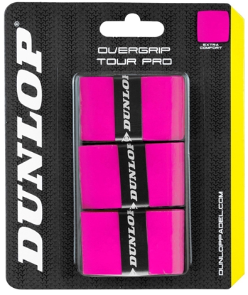 Attēls no Padel raketės apvija OVERGRIP DUNLOP TOUR PRO 3-blister pink