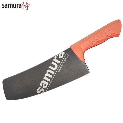 Изображение Samura Arny Stonewash Cleaver Nazis 208mm AUS-8 Koraļļu TPE komforta rokturis HRC 59