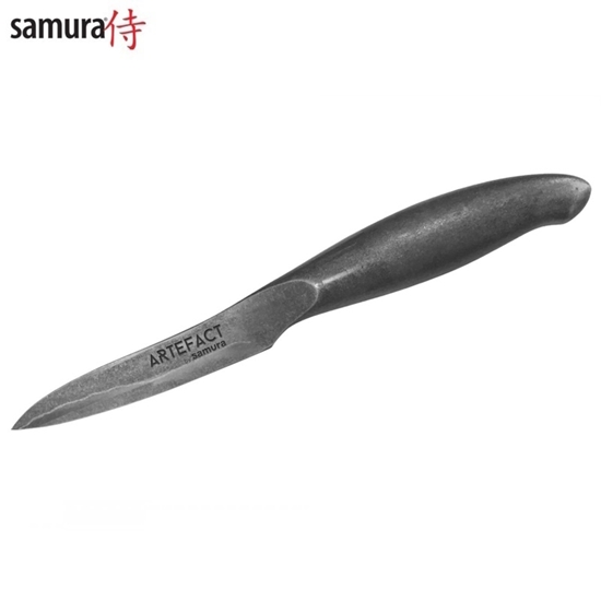 Изображение Samura Artefact Mazais virtuves nazis 97mm AUS-10 Damascus Japāņu tērauda 59 HRC