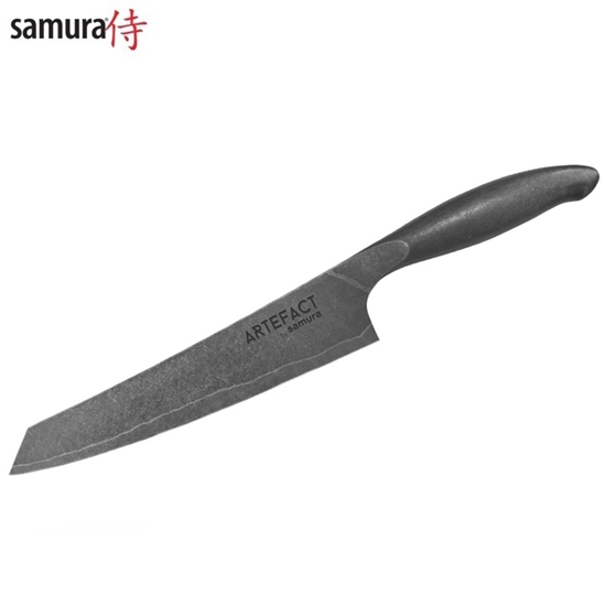 Изображение Samura Artefact Virtuves Hakata nazis 210 mm AUS-10 Damascus Japāņu tērauda 59 HRC