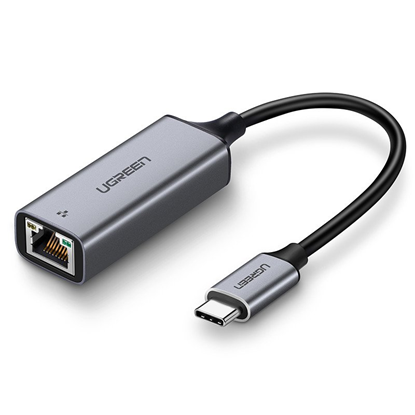 Attēls no Adapter USB Ugreen Adapter USB-C na RJ45 UGREEN aluminiowy, Gigabit Ethernet (szary)