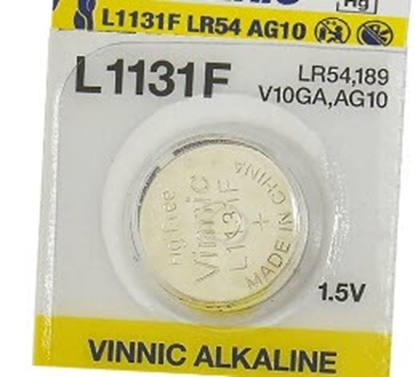 Attēls no BATG10.VNC; G10 baterija Vinnic Alkaline LR1130/189 bez iepakojuma 1gb.