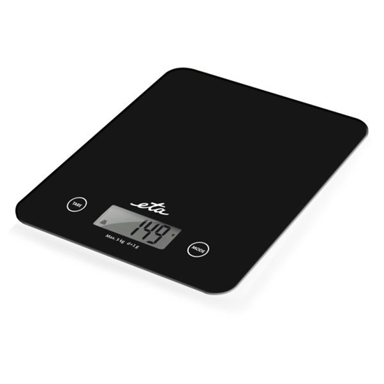 Изображение ETA | Kitchen scales | Lori ETA277790050 | Maximum weight (capacity) 5 kg | Graduation 1 g | Display type LCD | Black