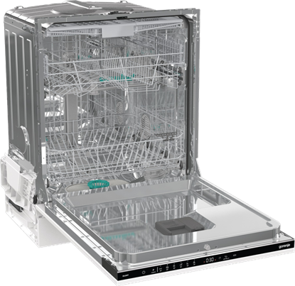 Изображение Dishwasher | GV643E90 | Built-in | Width 60 cm | Number of place settings 16 | Number of programs 6 | Energy efficiency class E | Display | AquaStop function | White