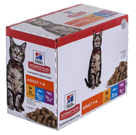 Picture of HILL'S Feline Adult Multipack Classic - saszetka 12x85g