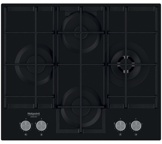 Изображение Hotpoint HAGS 62F/BK Black Built-in 59 cm Gas 4 zone(s)