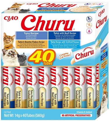 Picture of INABA Churu Variety box Tuna - cat treats - 40 x 14g