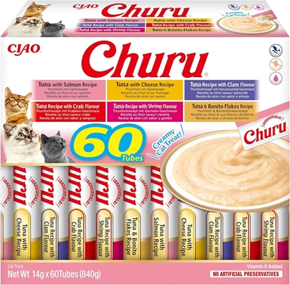 Attēls no INABA Churu Variety box Tuna - cat treats - 60 x 14g