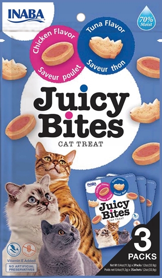 Изображение INABA Juicy Bites Chicken and tuna - cat treats - 3 x 11g