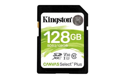 Attēls no Kingston Technology 128GB SDXC Canvas Select Plus 100R C10 UHS-I U3 V30