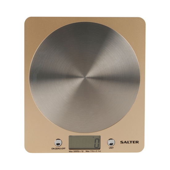 Picture of Salter 1036 OLCFEU16 Olympic Disc Electronic Digital Kitchen Scales Gold