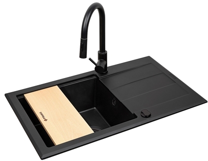 Attēls no Set - PYRAMIS SPARTA PLUS LUX (78X48) 1B 1D sink + IDEA BLACK EDITION BATTERY - 070175802BE - Volcano