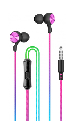 Attēls no Setty SPD-J-313 Rainbow Wired Earphones