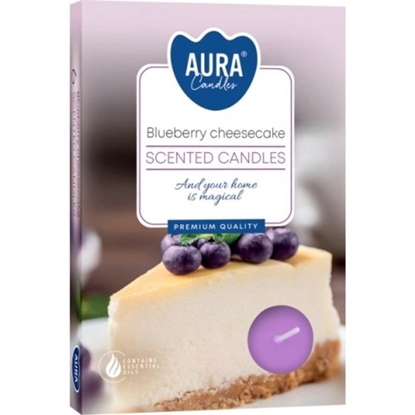 Attēls no Tējas sveces arom. Aura  Blueberry cheese cake 6gab. 3-4h