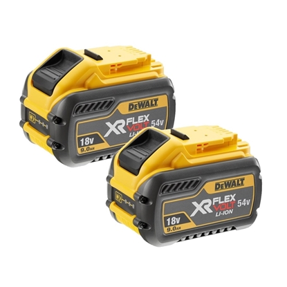 Изображение VACCUMULATOR.FLEXVOLT 18/54V 9.0/3.0AH DCB547 DEWALT 2PCS