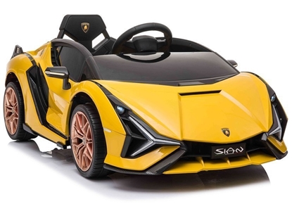 Изображение Vienvietis elektromobilis Lamborghini Sian, geltonas