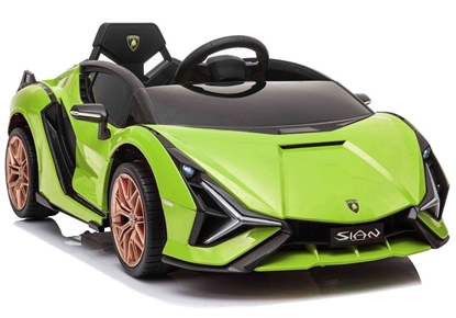 Изображение Vienvietis elektromobilis Lamborghini Sian, žalias