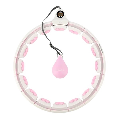 Picture of Vingrošanas aplis HHW06 PINK HULA HOOP WITH WEIGHT + COUNTER HMS