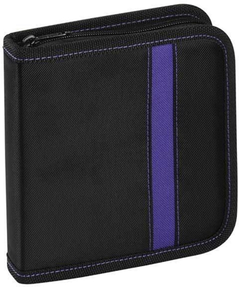 Attēls no Vivanco CD/DVD wallet for 24, black/purple (31788)