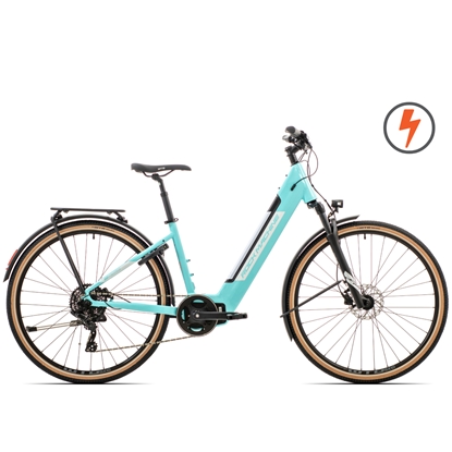 Изображение Elektriskais velosipēds Rock Machine 29 Crossride INT e425 Lady tirkīzs (M)