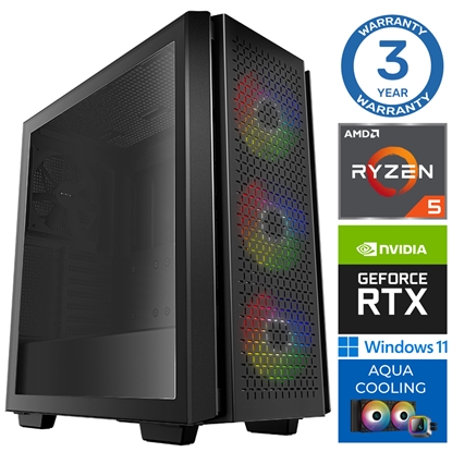 Attēls no INTOP AQUA Ryzen 5 7600X 16GB DDR5 2TB SSD M.2 NVME RTX4070 12GB WIN11